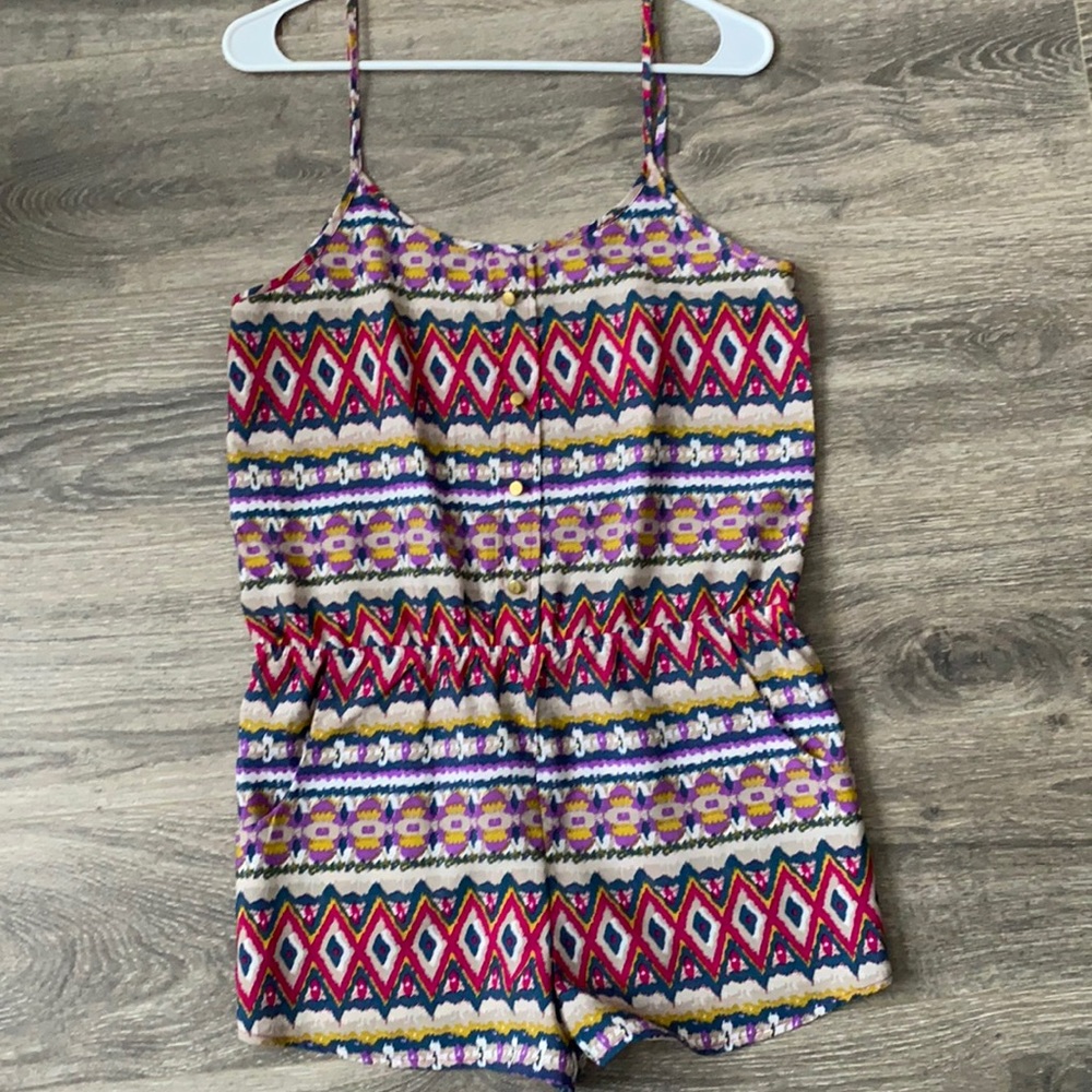 Colorful romper! Worn once!